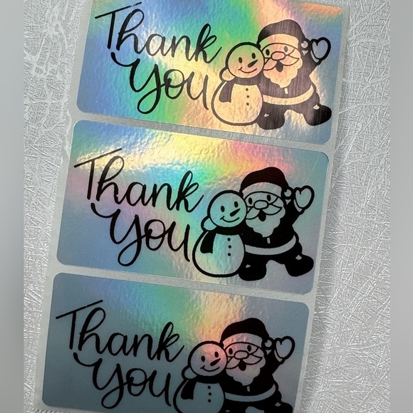 100 Thank You Christmas Stickers, Envelope Seals, Labels, Tags, Stamps,2.25" new - Picture 16 of 16